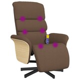thumbnail of vidaXL Massagesessel mit Fußteil Braun Stoff