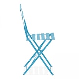 thumbnail of Lot de 2 chaises pliantes en acier bleues - Oviala
