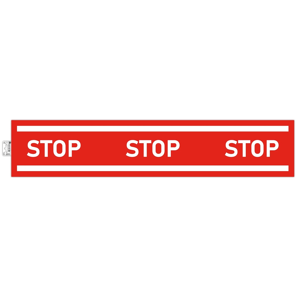 Exacompta 67017E Hinweisschild, Band Stop, PVC, selbstklebend und rutschfest, 100 cm - Rot