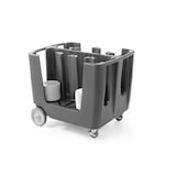 thumbnail of Carro portaplatos Hendi para transportar 6 pilas de 50 platos y 4 ruedas