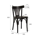 thumbnail of METRO PROFESSIONAL Chaise de restaurant Lyra ,lot de 2, bois de hêtre, wengé