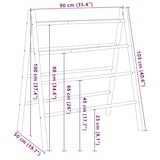 thumbnail of vidaXL Handdoekladder met 4 sporten 90x50x100 cm bamboe