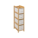 thumbnail of Meuble Étagère en Bambou avec 4 paniers H 78.5 cm