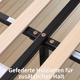 thumbnail of Polsterbett 180x200 mit Schubladen, Samtbezug, hohes Kopfteil, Stoffbett in Grau, Massivholz Lattenrost, Bett mit Stauraum für Schlafzimmer