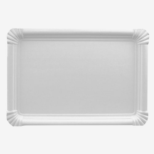 ABC Pak 250 Teller, Pappe [ff] eckig 18 cm x 26 cm weiss (95623, 250 Stück)