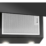 thumbnail of Hotte inclinée à LED noir/acier inoxydable  DU7606-1-G-noir/inox usage non-intensif Bomann