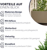 thumbnail of Casaria Poly Rattan Blumentopf herausnehmbar Creme