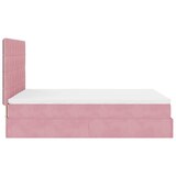 thumbnail of vidaXL Ottoman-Bett mit Matratzen & LEDs Rosa 140x200 cm Samt