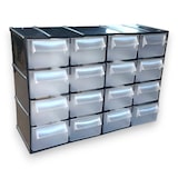thumbnail of Unidad de almacenamiento en plástico L 221 x P 85 x H 156 mm con 16 cajones transparentes
