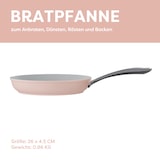 thumbnail of CIARRA Beyond Bratpfanne 26 cm Brat & Universalpfannen mit Griff Keramik Antihaftbeschichtung Rosa VMFPP26