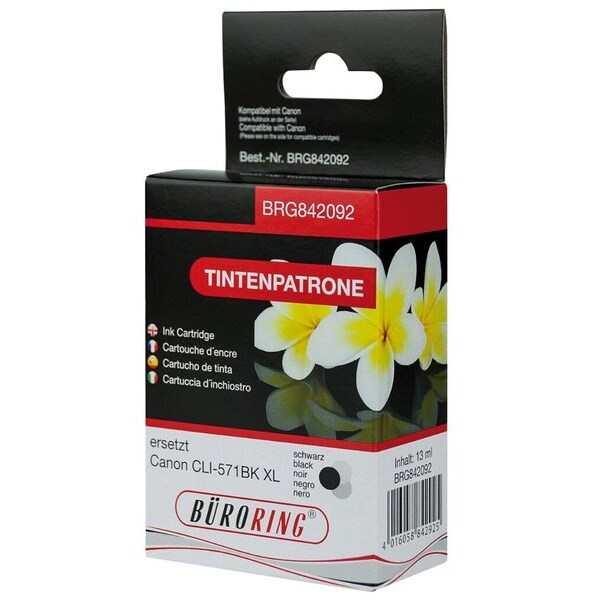 Tintenpatrone schwarz, ersetzt Canon CLI-571XLBK, Inhalt: 11 ml