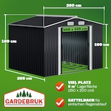 thumbnail of GARDEBRUK® XXL Gerätehaus Fundament Schiebetür Anthrazit Geräteschuppen