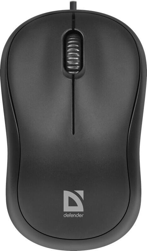 SIMPLETEK - Mouse Cablato USB 1000 DPI Nero Universale per computer | Ottico ad Alta Precisione, Design Simmetrico Comfort (Ricondizionato