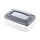 thumbnail of Set 5 Recipientes Herméticos para Alimentos, de forma Rectangular Gris 7house