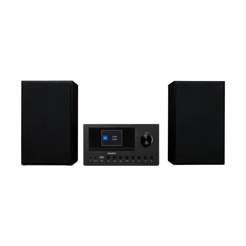 Mini Chaîne Hifi - Medion - Radio Internet Dab/fm - Lecteur Cd - 2x15w Rms - Noir