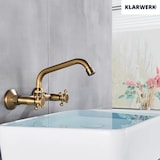 thumbnail of JULIAN |retro mengkraan wandmontage kraan geborsteld messing|keuken badkamer vintage kraan wand ouderwets roestvrij staal - gastronomie 360° draaibaar