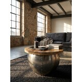 thumbnail of Couchtisch `Serchio`, rund, Industrial-Stil, Massivholz/Metall, Stauraum. 60x60x43 cm | Kadima Design