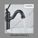 thumbnail of NALA | Grifo de baño alto cepillado negro Vintage Hotel Gastro | Retro de acero inoxidable premium para fregadero alto |Grifo mezclador 2 conexiones