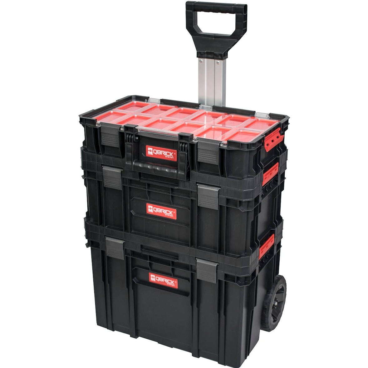 Qbrick System Caja de herramientas con ruedas System TWO Plus – set con caja de herramientas y organizador