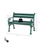 thumbnail of Gartenbank Curacao 2-Sitzer Grün HxBxT 85x115x60cm Witterungs- & UV-beständiger Kunststoff Parkbank Sitzbank Außenbereich Garten Balkon Terrasse