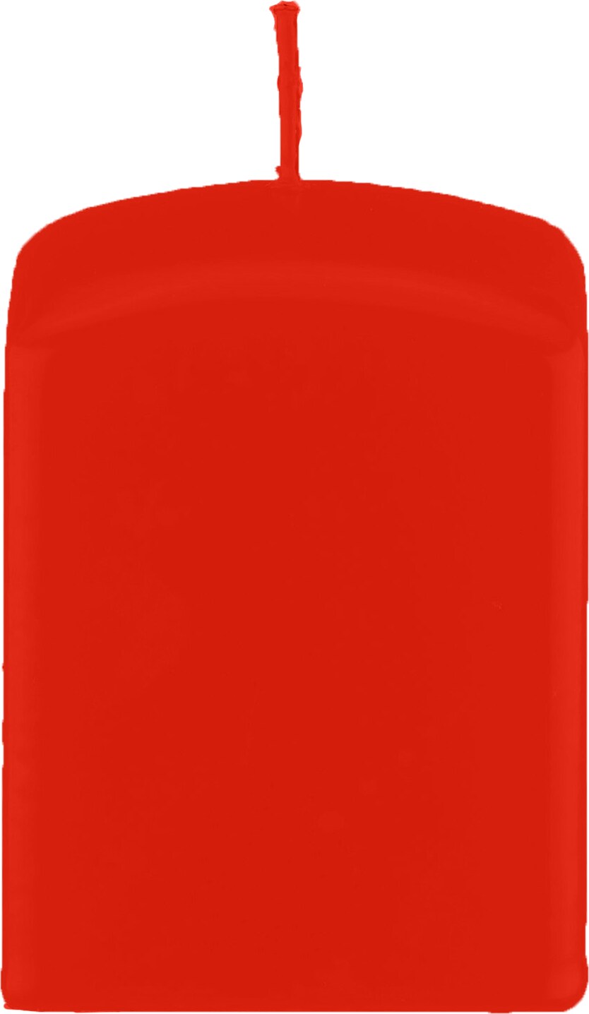 Eine rote Kerze.