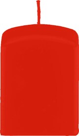 Eine rote Kerze.