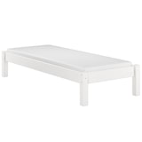 thumbnail of Futonbett weiß ohne Kopfteil Kiefer massiv 90x200 mit Matratze und Rollrost aus Federleisten 60.35-09WFLM