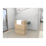 thumbnail of Oficit. Mostrador pequeño nuevo, 19mm, roble con sobremostrador blanco. Fácil montaje. Medidas: 80x50x105 (ancho x fondo x alto)