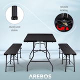 thumbnail of Set Tenda Della Birra Tavolo Pieghevole 180 cm + 2 x Panche Pieghevoli