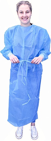 100 Medi-Inn® Schutzkittel 139 cm x 139 cm blau