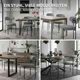 thumbnail of ML-Design – Esszimmerstühle 2er Set Grau | Teddystoff, Rückenlehne, schwarze Metallbeine, ergonomische Küchen- & Wohnzimmerstühle