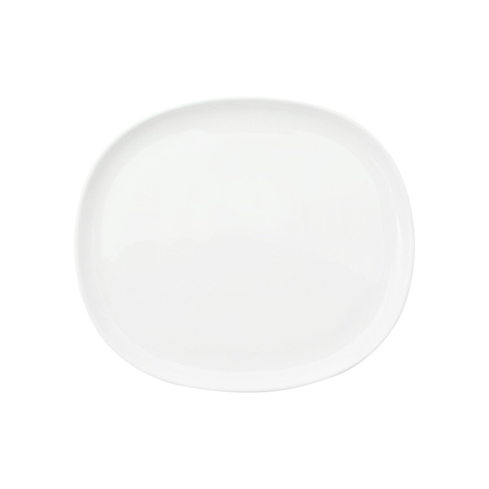 Prato raso branco Ora, 33,5 x 29,5 cm, Sango Ceramics, pacote com 4 unidades