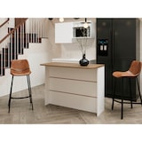 thumbnail of TUHOME Barra de Cocina Fendi, con tres estantes - Blanco / Miel