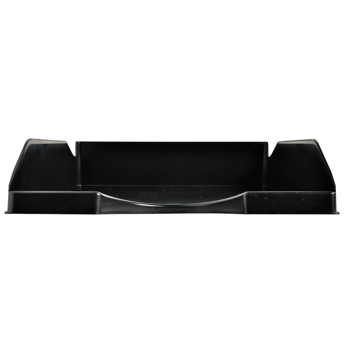EXACOMPTA Vaschetta portacorrispondenza Ecotray 123014D, in PS, (PxlxAlt) 34,5 x 25,5x 6,5 cm, capacità 500 fogli, Nero. Conf. da 10 pz.