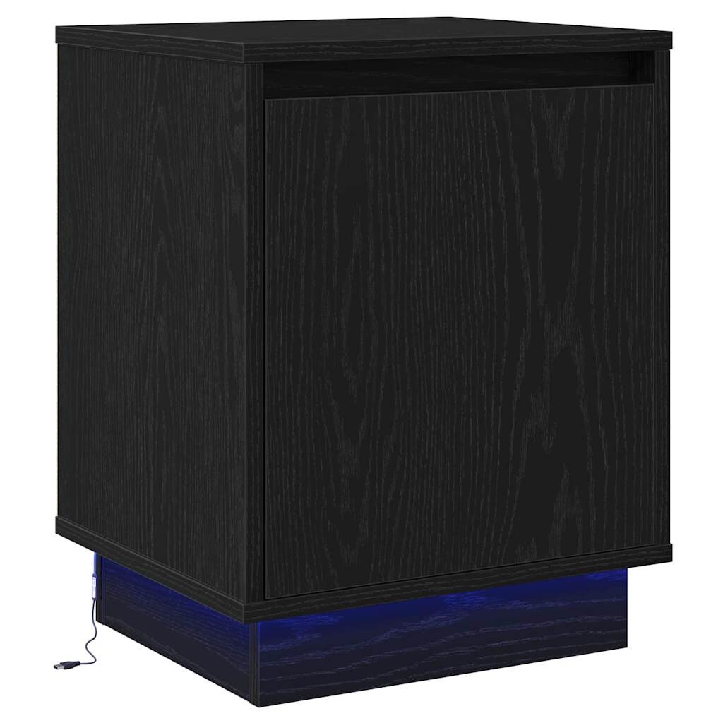 vidaXL Nachttisch mit Schwarz 39 x 34,5 x 50 cm Holzwerkstoff