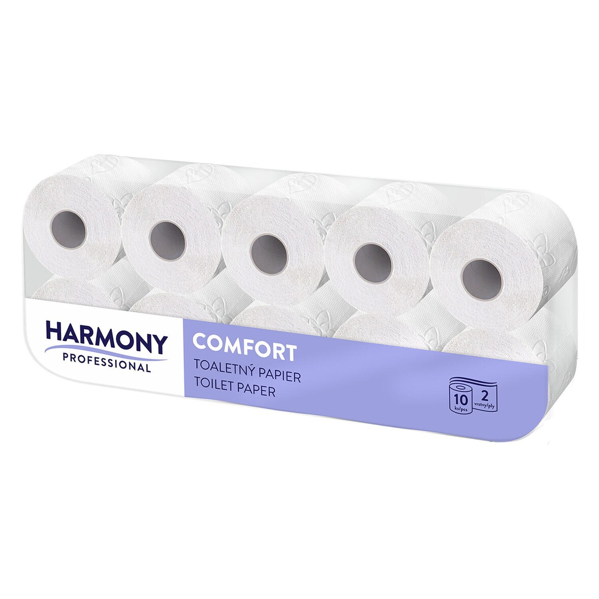 10x Toilettenpapier weiß Recycling 2-lagig Professional Comfort 200 Blatt