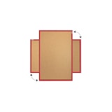 thumbnail of ALLBoards Tableau en Liège avec Cadre en Bois Rouge 90x60cm