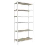 thumbnail of SimonRack Schwerlastregal 2500x900x500 mm, 6 Ebenen, Holzböden, 150 kg Tragkraft pro Ebene, Weiss - Maderclick