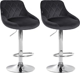 thumbnail of 2er Set Barhocker Lazio Samt dunkelgrau/chrom