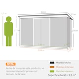 thumbnail of Outsunny Abrigo de Jardim 280x130x172cm Abrigo de Exterior de Aço Galvanizado com Porta Corredeira e Ventilações Cinza Escuro