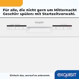 thumbnail of Exquisit Geschirrspüler GSP9112-030E weiss | Spülmaschine 60 cm | 12 Maßgedecke | Startzeitvorwahl | Power+ | ECO Modus | Standgerät