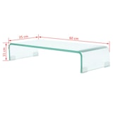 thumbnail of vidaXL TV-Tisch/Bildschirmerhöhung Glas Transparent 60x25x11 cm