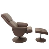 thumbnail of Helsinki relaxfauteuil, TV fauteuil TV fauteuil met kruk ~ kunstleder, taupe