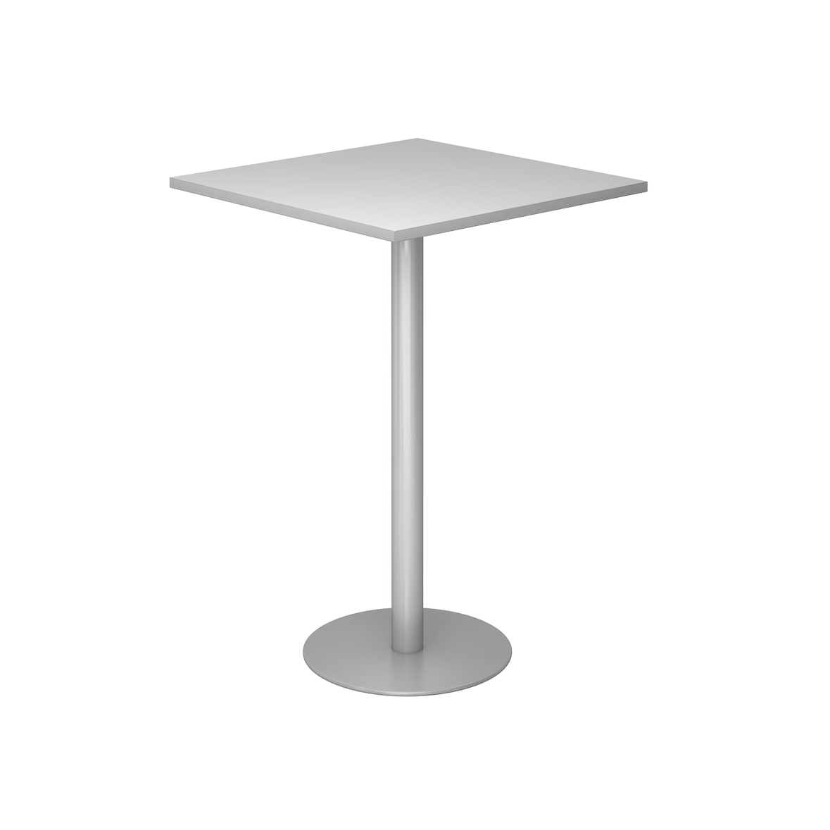 Hammerbacher-Stehtisch 80x80cm Grau/Silber-VSTH88/5/S