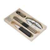 thumbnail of Coffret bois 14 pièces assorties fruit de mer -  Noir Autre forme Acier Inoxydable (inox  Jean Dubost 25.00x14.00 cm