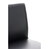 thumbnail of Conjunto de 2 bancos de bar Cadiz com cobertura em imitação de pele preto/preto