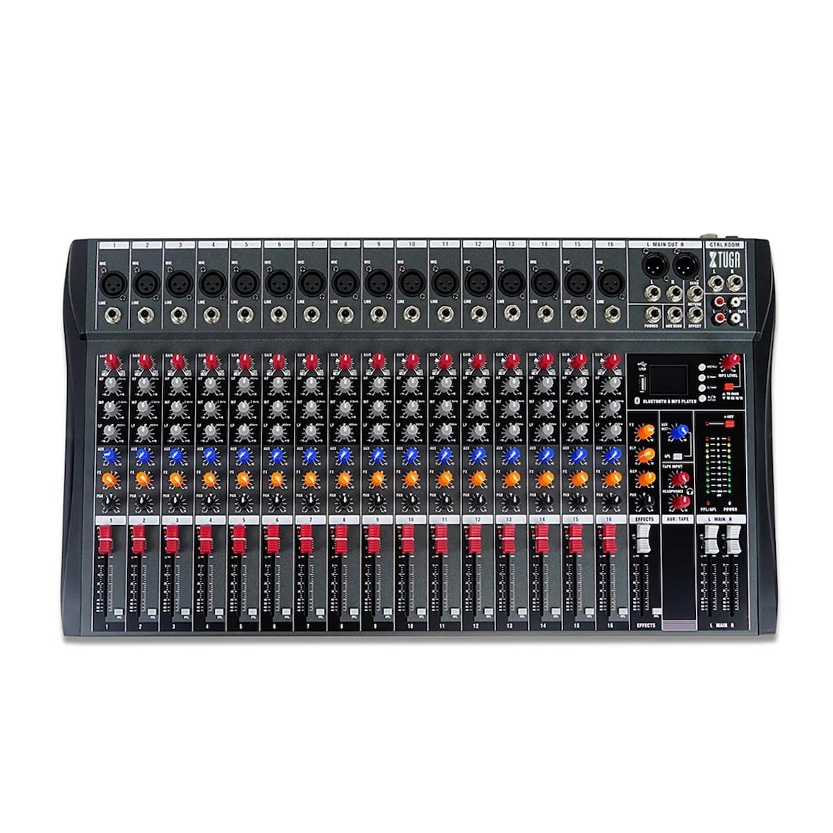 Table De Mixage 16 Canaux Avec Alimentation 48V Bluetooth Et USB YONIS