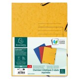 thumbnail of Exacompta 55432E 24x Sammelmappe mit Gummizug und 3 Klappen, aus Colorspan-Karton 355g/m2, A4 - Farben sortiert