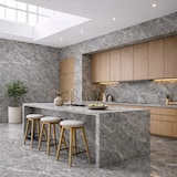 thumbnail of Panel decorativo efecto mármol gres porcelánico set de 6 piezas 4,3 m2 revestimiento de pared PVC en UV 120x60 Mármol Gris