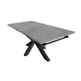 thumbnail of Esstisch Keramik hellgrau 180(260) x 90 ausziehbar Spider-Gestell schwarz MIMO